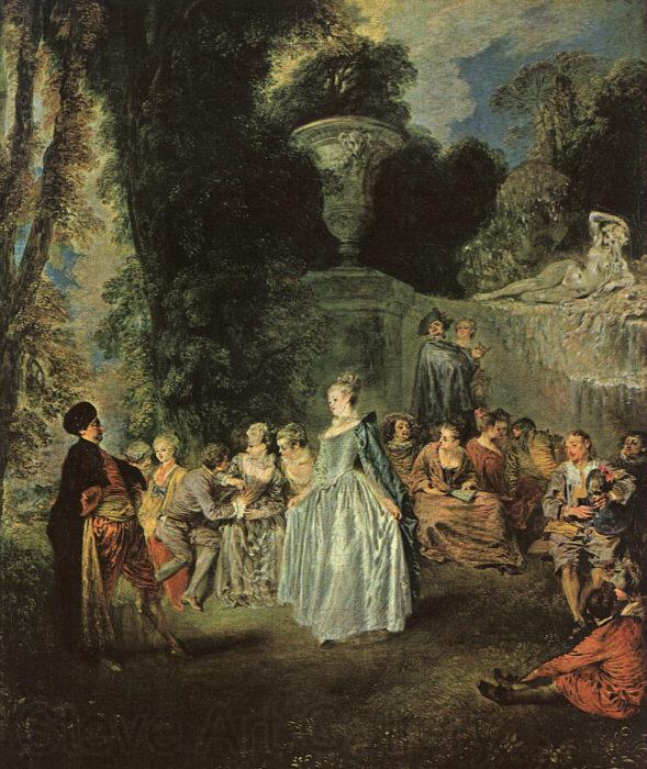 Jean-Antoine Watteau Fetes Venitiennes Norge oil painting art